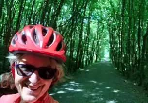 sylvie à vélo