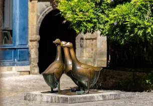Place des oies au coeur de la cité médiévale de Sarlat