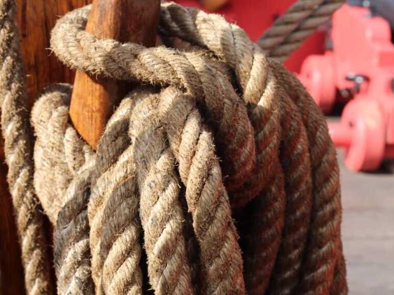 Cordage sur l'Hermione